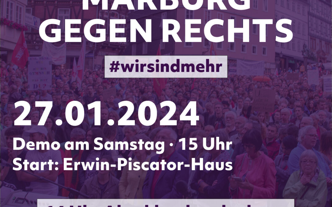 Demo: Marburg gegen Rechts 27.01.2024