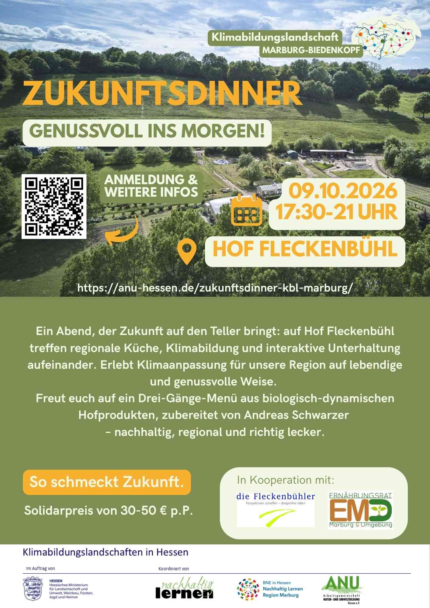 Zukunftsdinner – genussvoll ins Morgen!